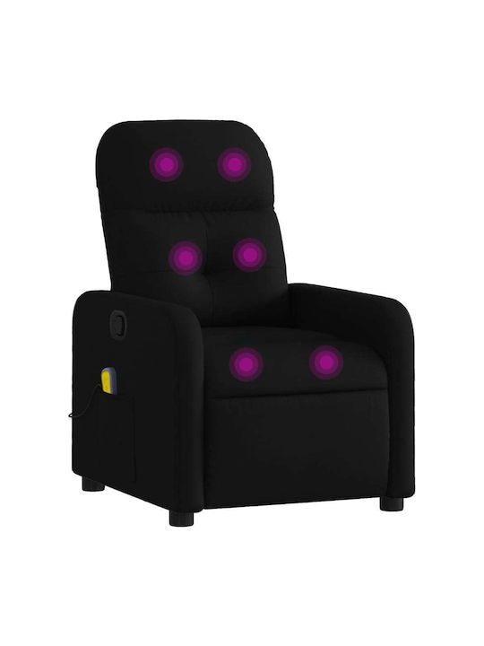 Relax Armchair Massage with Footstool Black