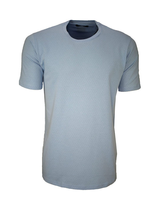 Celeste Men's Short Sleeve T-shirt Light Blue