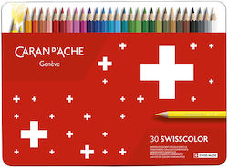 Caran D'ache Buntstifte Metallbox 30 Farben Φ2,8mm Swisscolor