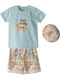 Kinder-Set mit Shorts Sommer 2Stück Beige