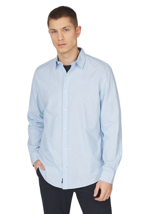 Tom Tailor Men's Shirt Long Sleeve Blue