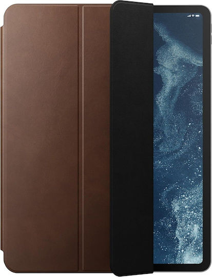 Nomad Folio Flip Cover Leder Dauerhaft mit Tastatur Englisch US Braun für iPad Pro 2024 13
