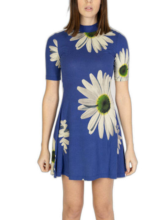 Desigual Summer Mini Dress Blue