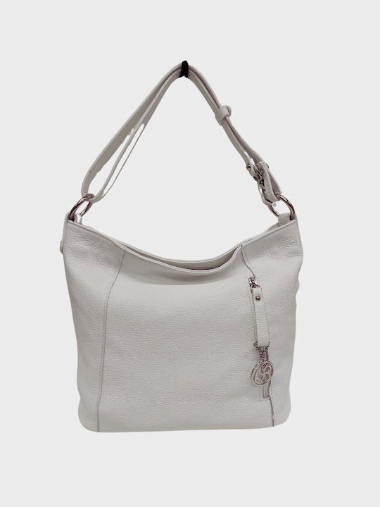 Chris Borsa Leather Women's Bag Shoulder White