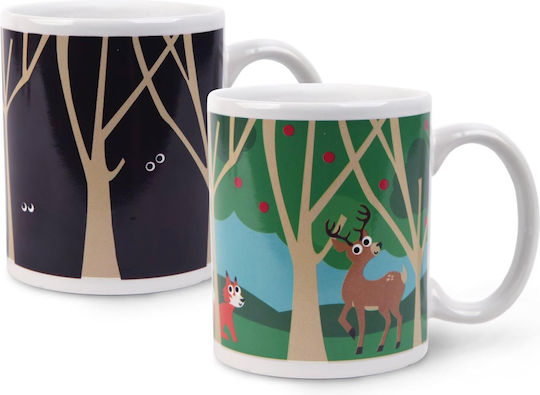 Kikkerland Heat Change Mug Ceramic Multicolored 325ml