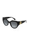 Gucci Sonnenbrillen mit Schwarz Rahmen und Gray Verlaufsfarbe Linse GG1408S 001