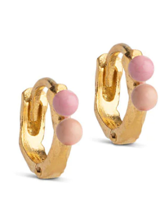Enamel Copenhagen Ohrringe aus Silber Vergoldet Pink