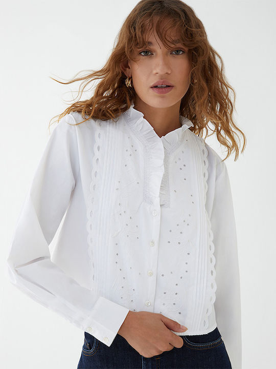 IBlues Women's Long Sleeve Shirt White