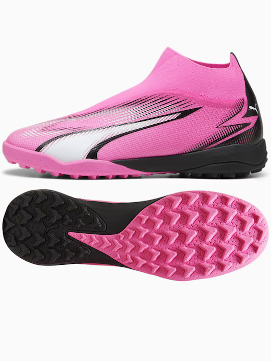 Puma Ultra Match+ Ll Low Football Shoes TT with Molded Cleats Pink