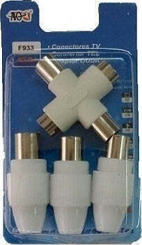 Connector Stecker Koaxial männlich/weiblich 4Stück