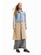 Shorlock Women's Beige Coat with Buttons