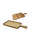 ArteLibre Wooden Rectangular Serving Tray with Handles in Brown Color 39x18x2cm 06511190 1pcs