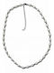 Kostibas 1013-708a6, Halskette, Stahl, mit Perle, Silber