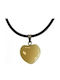 Kostibas 1114-616y1, Pendant, Stone, With Heart Motif, Yellow