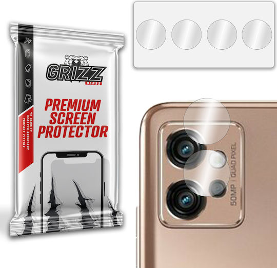 GrizzGlass Hybridglass Camera Protection Tempered Glass Transparent for the Motorola Moto G32