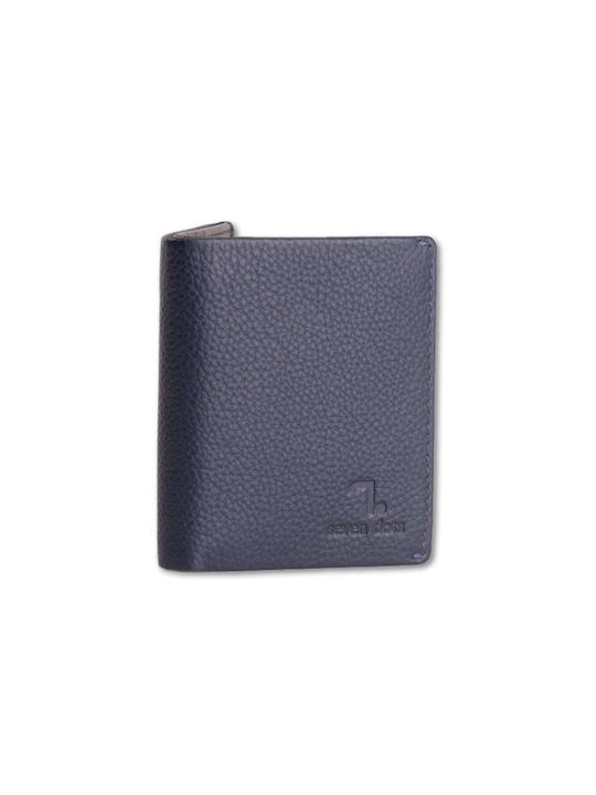 7.Dots Neptune Leder Herrenbrieftasche Karten Blau