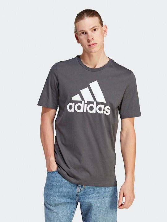 Adidas Men's Athletic Short Sleeve Blouse Gray