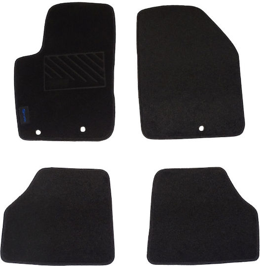 Autopataki Set of Front and Rear Mats 4pcs for Hyundai i10 2013-2019 Black