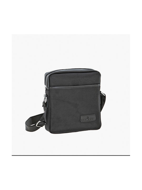 Bartuggi Fabric Shoulder / Crossbody Bag with Zipper & Internal Compartments Black 21x6x24cm