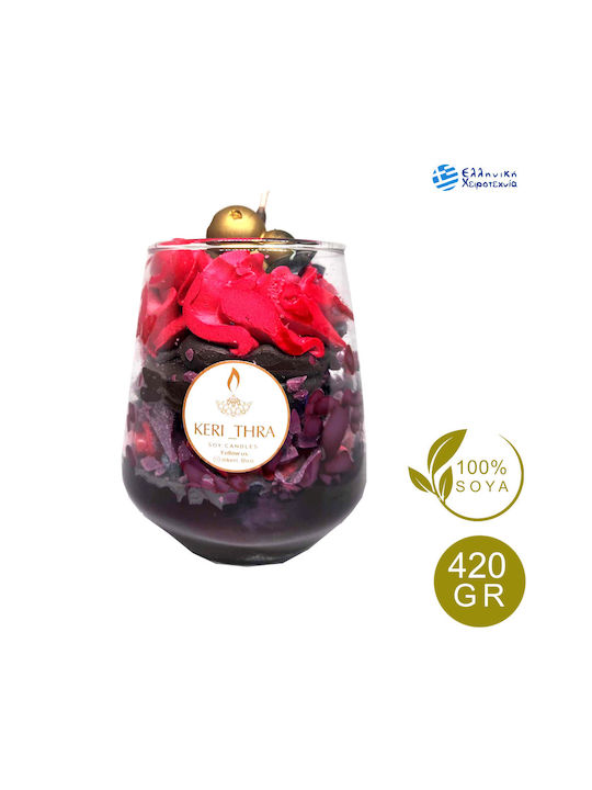 Lumânare Aromată de Soia Roz 420gr 1buc