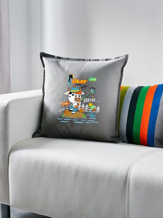 Koupakoupa Kids Throw Pillow 50x50cm Gray