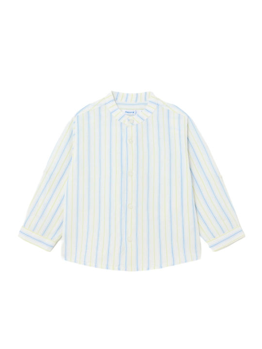 Mayoral Kids Linen Shirt Light Blue