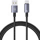 Usams Braided USB 2.0 Cable USB-C male - USB-A 60W Γκρι 1.2m US-SJ663