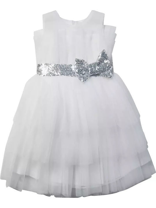Kinderkleid Tüll Weiß