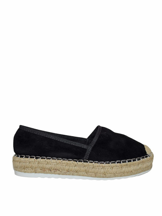 Morena Spain Παιδικές Espadrilles Slip-On Schwarz