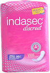 Indasec Discreet Unisex Σερβιέτες Ακράτειας 20τμχ