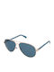 Guess Unisex Sonnenbrillen mit Gold Metallischer Rahmen und Blauen Gläsern GU8279 28V