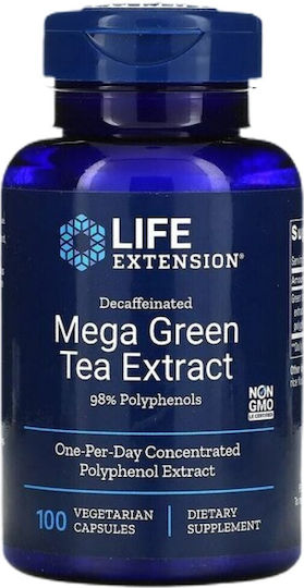 Life Extension Mega Grüntee-Extrakt | Entkoffeiniert [100 Kapseln]