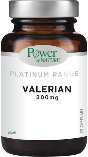 Power Of Nature Platinum Range Valerian 300mg Για Τον Ύπνο & Το Άγχος 30 Φυτικές Κάψουλες