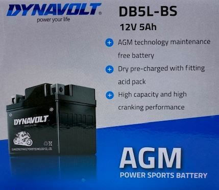 Dynavolt Motorradbatterie YB5L-B