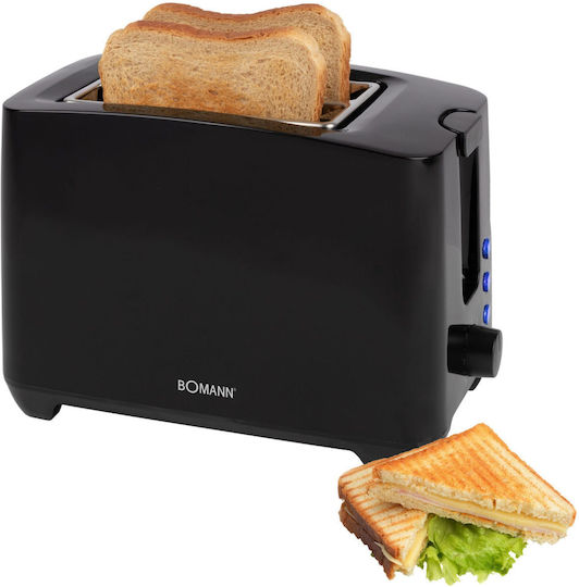 Bomann Toaster 2 Slots 750W Black
