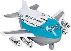 12078 Goki Airplane Pullback With Light And Sound Blue White 9cm