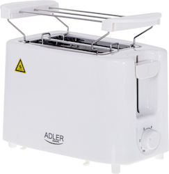 Adler Φρυγανιέρα 2 Θέσεων 750W Λευκή