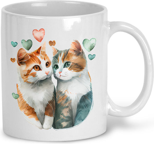 Love Mug Ceramic Cat Love