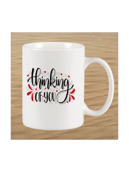 Thinking You Cană Ceramică Albă 295ml 1buc