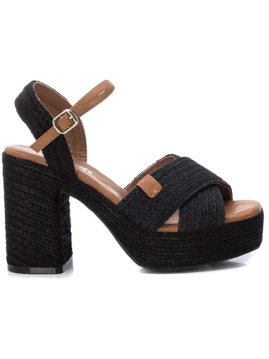 Refresh Damen Sandalen mit hohem Absatz in Schwarz Farbe