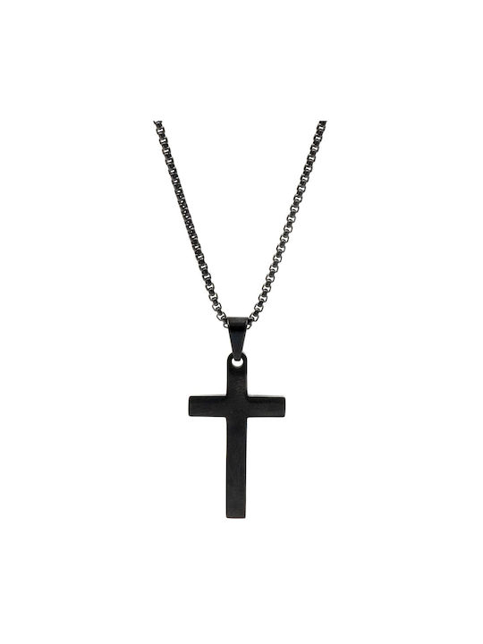 Poco Loco Men's Cross from Steel with Chain