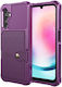 HappyCase Wallet Silicone / Synthetic Leather 0.5mm Purple (Samsung Galaxy A25)