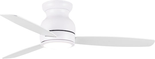 Luma Ceiling Fan 132cm with Light Fixture White