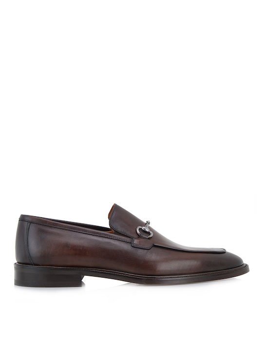 Lorenzo Russo Men's Leather Loafers Brown