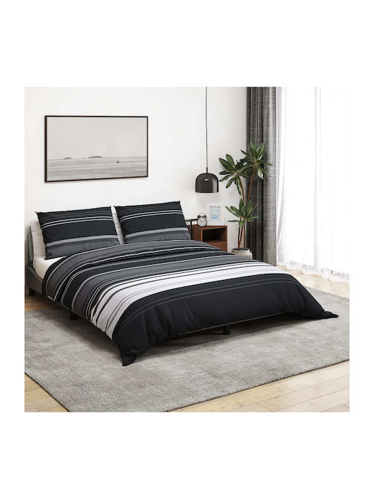 vidaXL Bettbezug-Set Baumwolle Einzelbett mit K...