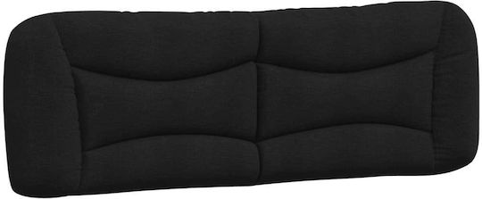 vidaXL LED Headboard Cushion Fabric Black 160x48cm