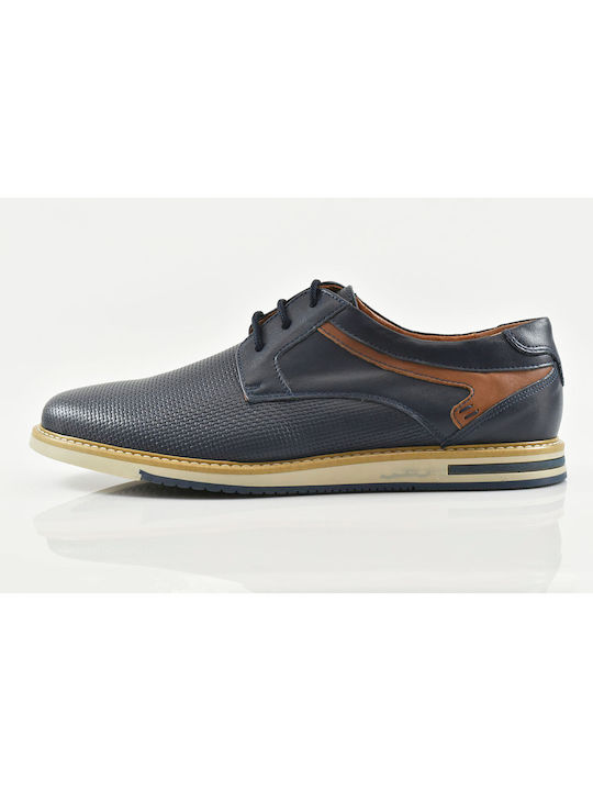 Softies Men's Leather Casual Shoes Blue