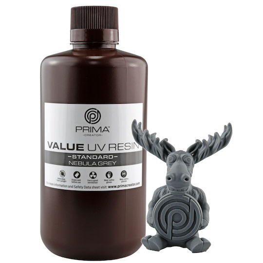 PrimaCreator Value Uv Dlp Resin for 3D Printer Gray 1000ml (PV-RESIN-B405-1000-NG)