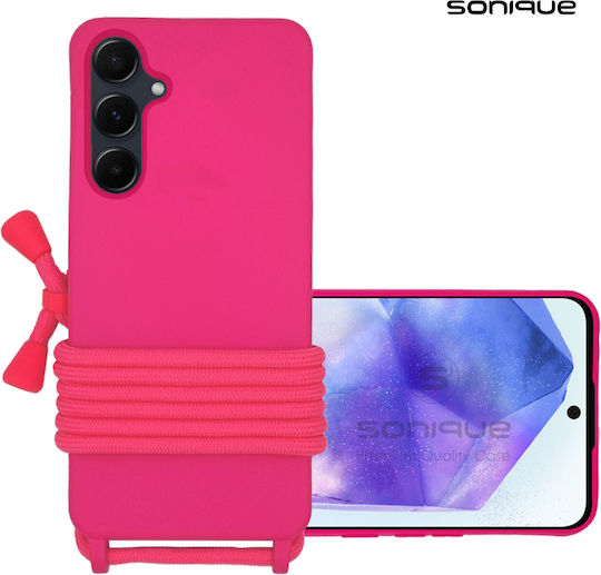 Sonique Back Cover Silicon 0.5mm cu Curea Fuchsia (Samsung Galaxy A55 5G)