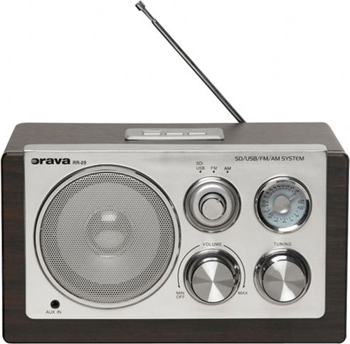 Orava RR-29 Retro Επιτραπέζιο Ραδιόφωνο Ρεύματος με USB Γκρι